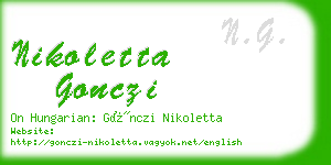 nikoletta gonczi business card